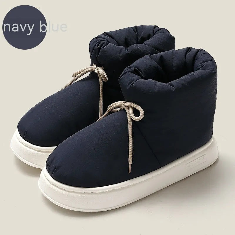 High Top Down Cotton Slippers For Women In Winter - Bellarte Enchanté High Top Down Cotton Slippers For Women In Winter